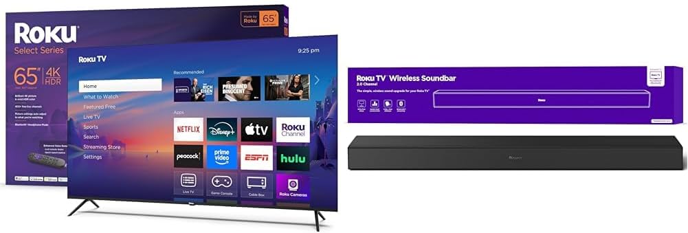 Roku Smart TV 2025 – 50-Inch Select Series, 4K HDR TV – RokuTV with Enhanced Voice Remote – Flat Screen LED Television with Wi-Fi for Streaming Live Local News, Sports, Family Entertainment