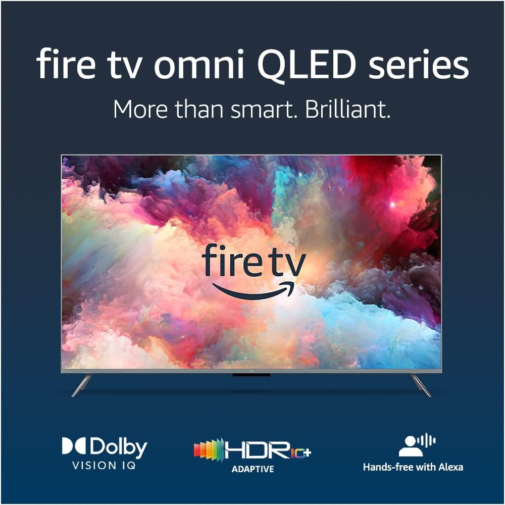 Amazon Fire TV 50 Omni QLED Series 4K UHD smart TV, Dolby Vision IQ, Fire TV Ambient Experience, local dimming, hands-free with Alexa