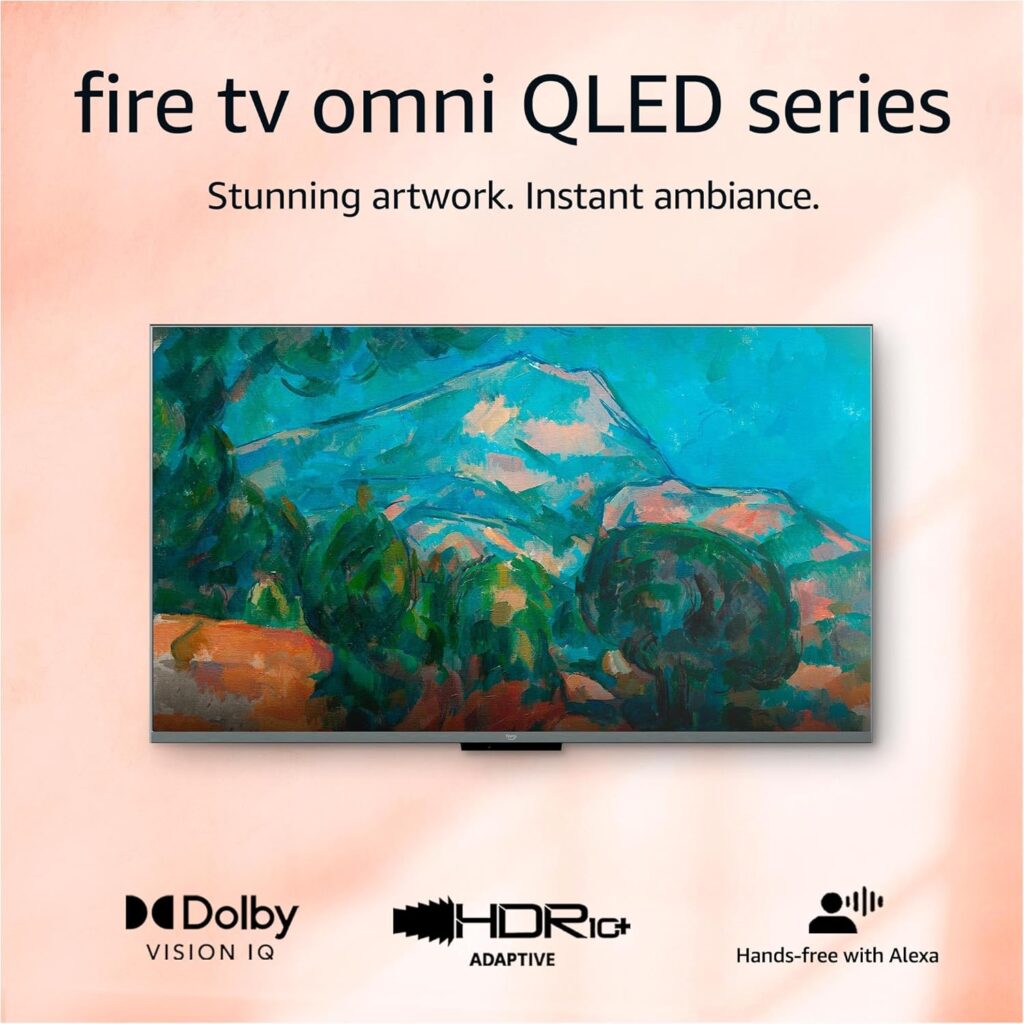 Amazon Fire TV 50 Omni QLED Series 4K UHD smart TV, Dolby Vision IQ, Fire TV Ambient Experience, local dimming, hands-free with Alexa