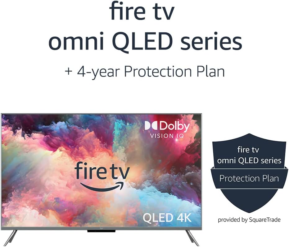 Amazon Fire TV 50 Omni QLED Series 4K UHD smart TV, Dolby Vision IQ, Fire TV Ambient Experience, local dimming, hands-free with Alexa